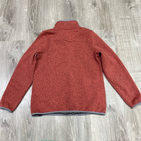 LL Bean size medium Red Sweater with Gray Accents cold weather wear - Picture 4 of 7